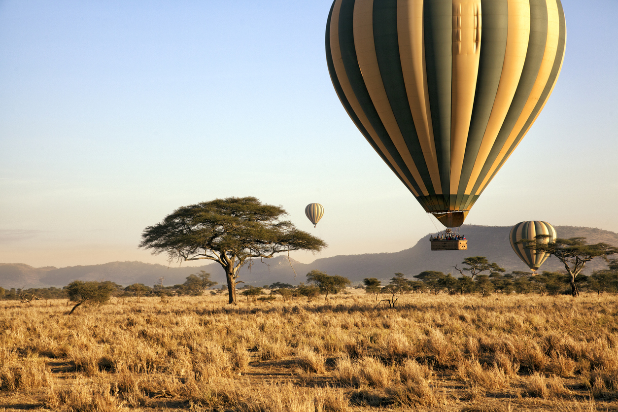 Serengeti en montgolfière